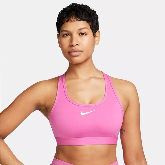 Nike Other - Nike Swoosh Medium Support Padded Sports Bra, Pink, Size L